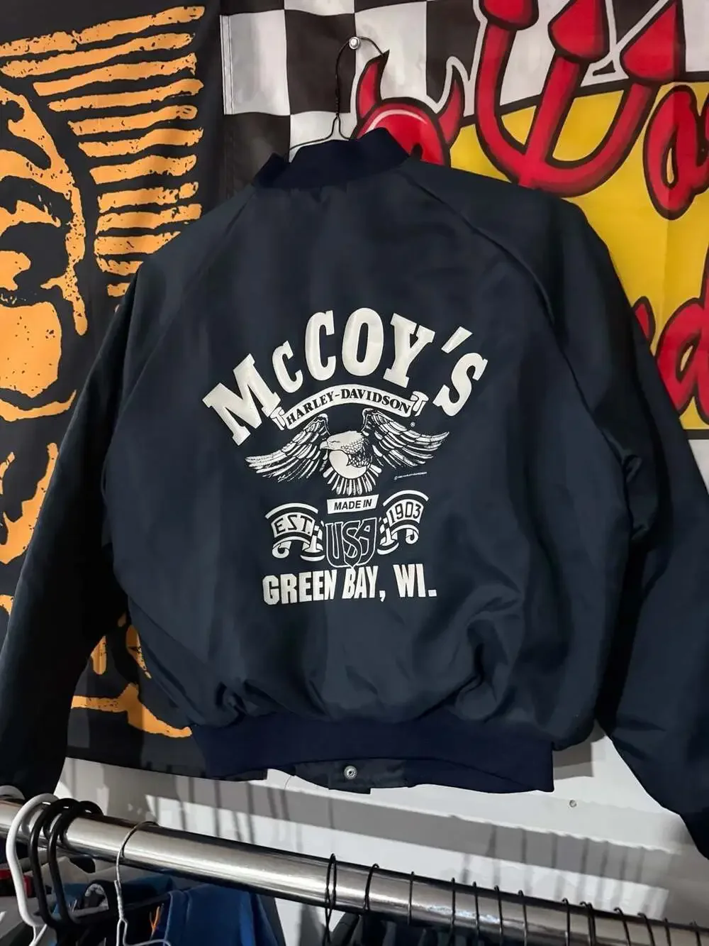 Vintage Harley Davidson 1980s Bomber Jacket Men’s Small